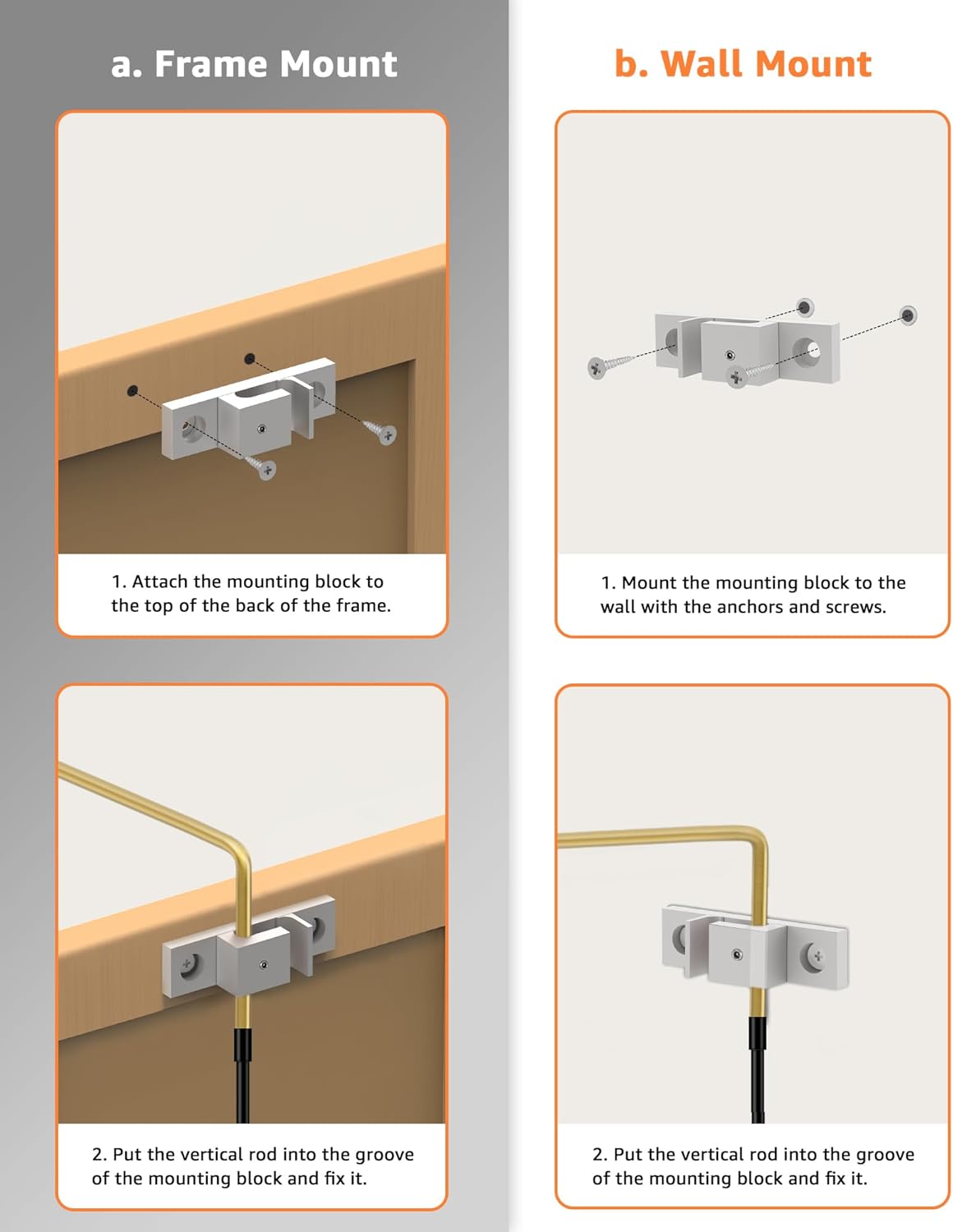 Brass Picture Light Plug in LED Picture Lights for Wall 3000K Warm White Picture Frame Light with Remote Control & Timer Dimmable Picture Lights Art Lighting for Paintings Wall Display Gallery