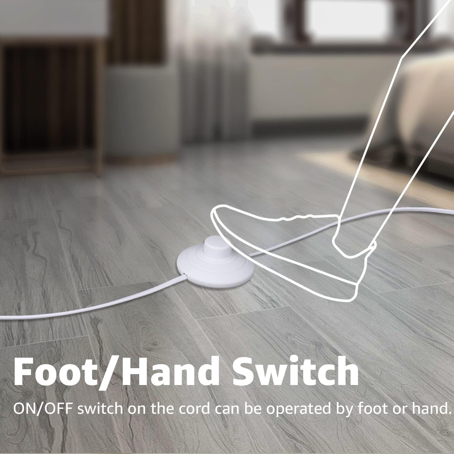 2 Pack Indoor Spot Lights, 120V LED Accent Up Lights, 3W Plant Spotlights, 3000K Floor Spotlights for Plants, Pictures, Desk - Uplights with 5.9 FT Plug Cord and Foot Switch