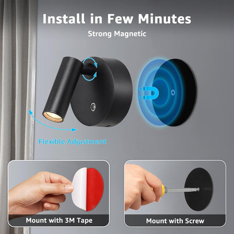 Wireless LED Spotlight Indoor 3350mAh Rechargeable Battery Operated Spotlights Indoor with Remote 3000K/4000K/5000K Uplighting Indoor Dimmable Spot Lights Indoor for Plant Picture Wall, 1 Pack