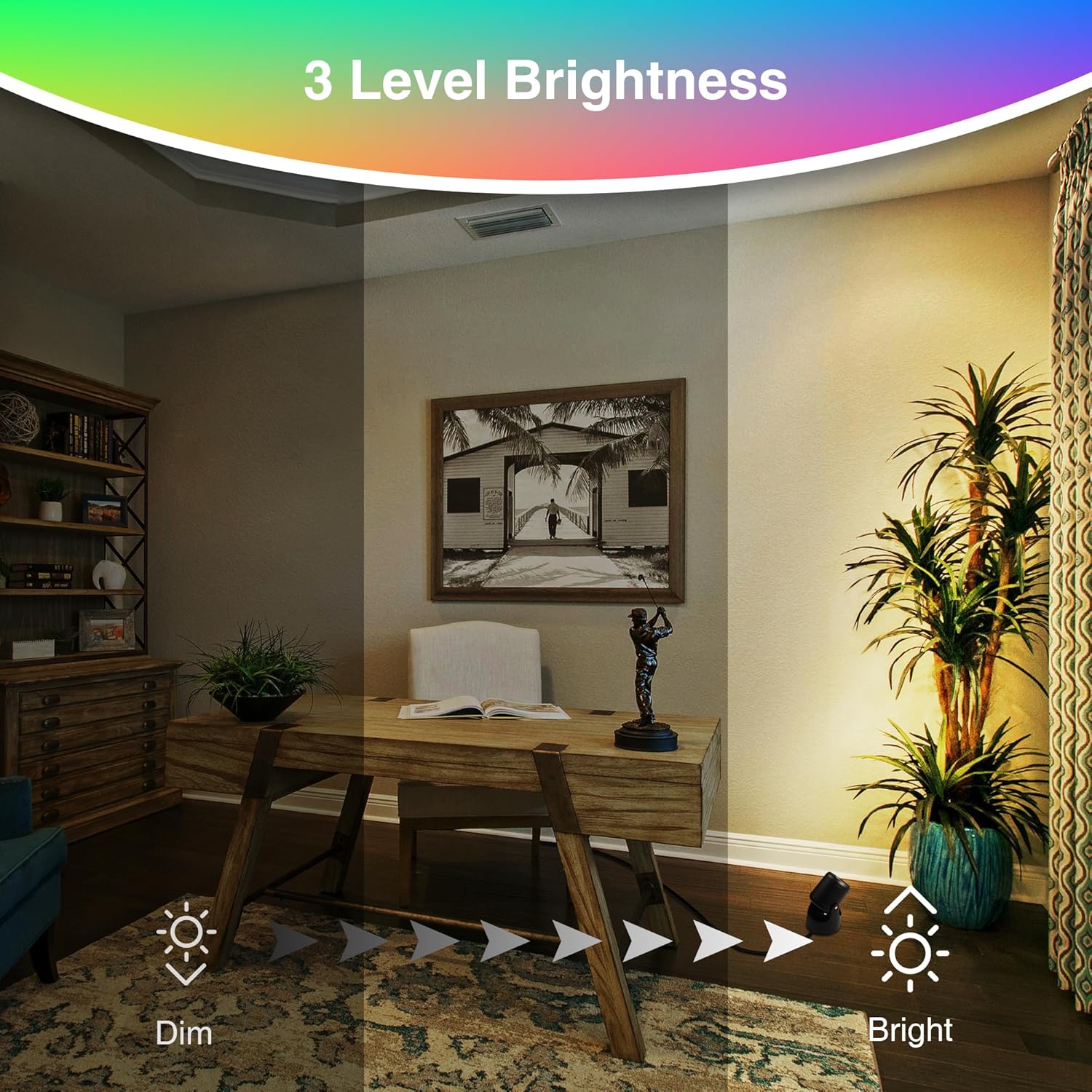 6W RGBW Up Lights Indoor Christmas Spotlight Indoor LED Color Changing ...