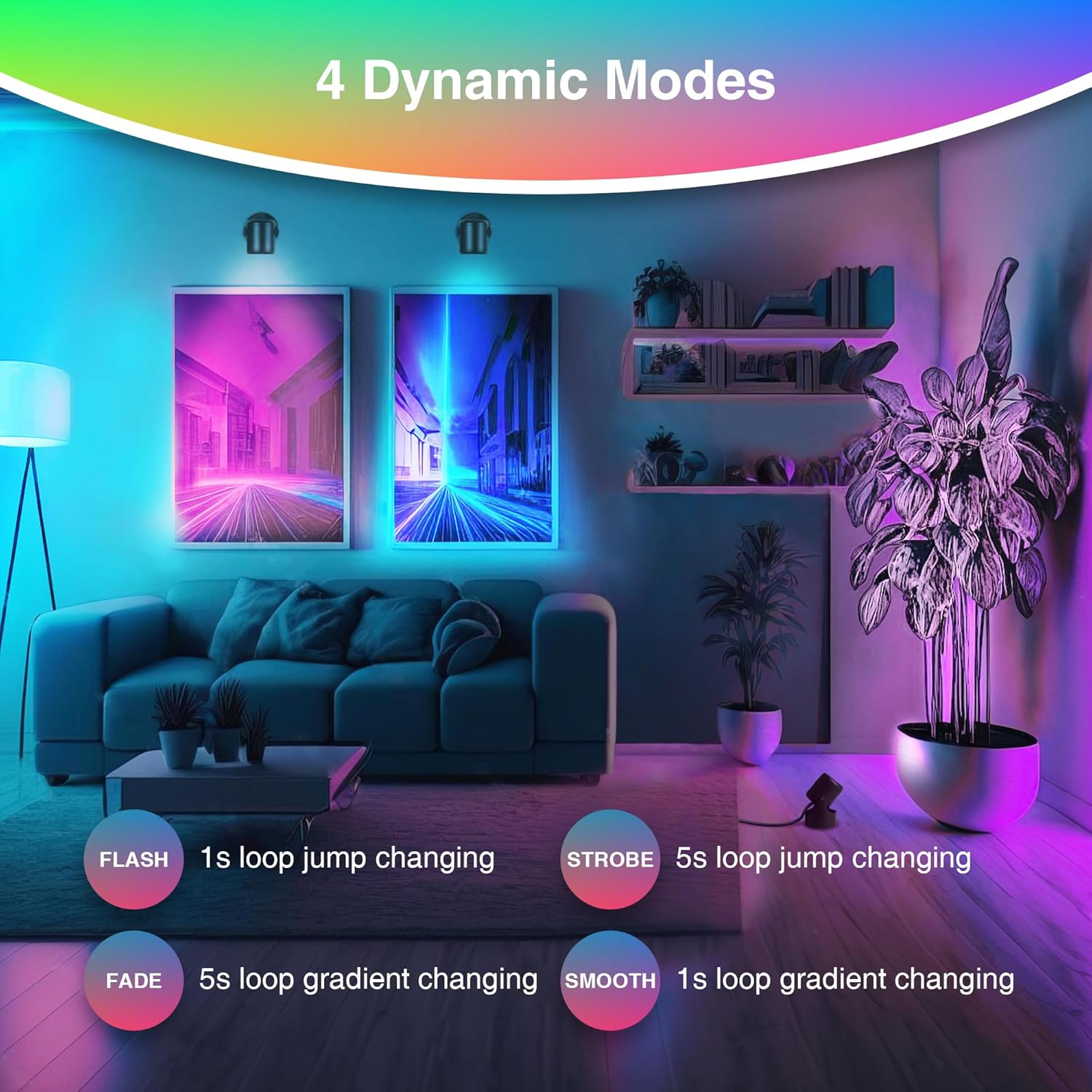 RGBW Christmas Spot Lights Indoor 6W Up Lights Indoor with Remote Cont ...
